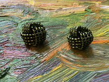 Load image into Gallery viewer, Knot Beaded Earrings - Olive Green