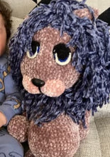 Load image into Gallery viewer, Stuffed Animal - Hugo the Huggable Lion - Crochet Eyes - (price includes shipping)
