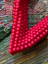 Load image into Gallery viewer, Drop Earrings - Red Transparent and Red Solid Beads
