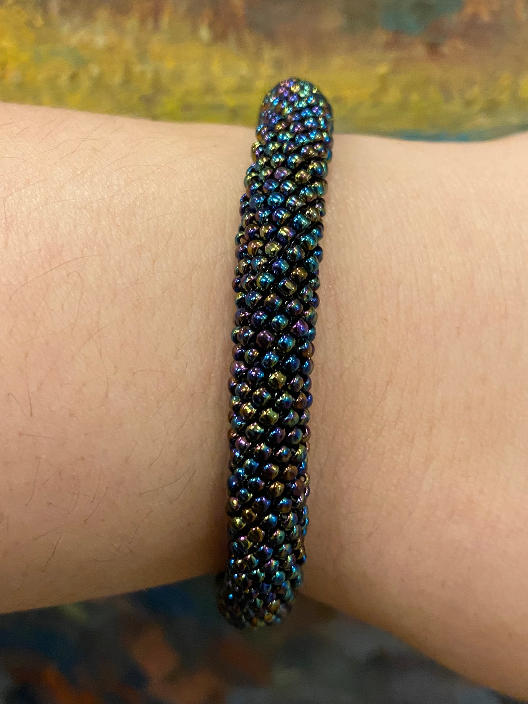 Bracelet - Rainbow Metallic Beaded Bracelet