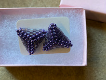 Load image into Gallery viewer, Triangle beads - Purple (round and hexagon)
