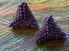 Load image into Gallery viewer, Triangle beads - Purple (round and hexagon)
