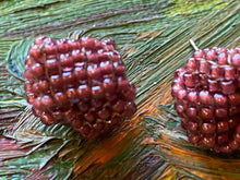 Load image into Gallery viewer, Knot beaded earrings - rose luster beads
