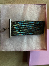 Load image into Gallery viewer, Flat beaded bracelet - multicolor beads (no pattern) and silver clasp
